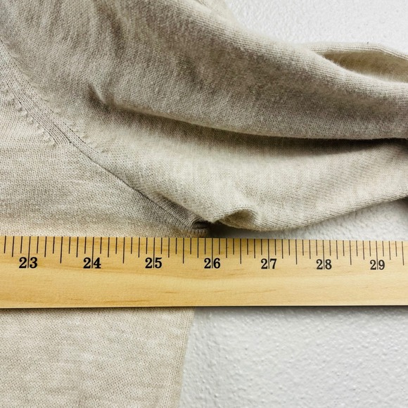 Pure Jill 3X Cotton LS V-Neck Tunic Top Shirt Pockets Cinch Sweater Neutral 3X - Picture 8 of 10